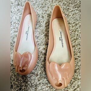 Melissa + Sebastian Errazuriz Studio Brazil Nude Heart Ballerina Rubber Flats 6